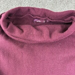 prAna Cowl Neck Knit Dress Womens XS Maroon Organic Cotton Blend Gorpcore Earthy